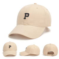Gorra de Béisbol Ajustable de Algodón, 6 Paneles, Estructurada, de Alta Calidad, con Logotipo Bordado en 3D, Diseño de Letras, Visera Curva