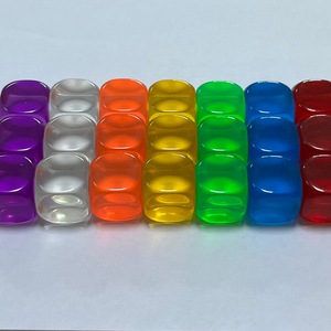 Acrylic 16Mm Trong Suốt Đầy Màu Sắc Pha Lê Khối Khối Trống D6 Dice Cờ Vua Mảnh Với Góc Phải Sàng Cho Câu Đố Hội Đồng Quản Trị Trò Chơi - Product Image 4