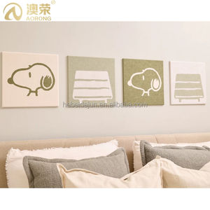 Tableros móviles con aislamiento acústico Rendimiento Reciclable Fibra de mascotas Azulejos acústicos de dibujos animados Venta al por mayor Panel de pared de fieltro <span class=keywords><strong>Snoopy</strong></span> - Product Image 2