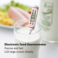 Thermomètre alimentaire numérique à lecture instantanée pour barbecue, viande, lait, eau, outil de cuisson en plastique durable