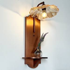 Lámpara de pared de estilo americano, cubierta de cristal, luz LED, moderna y sencilla, lámpara de noche para dormitorio, luz cálida para sala de estar, a la moda - Product Image 1