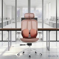 Nouveau design moderne bras réglable ergonomique luxe dossier haut fixe table d'ordinateur visiteur pivotant noir maille chaise de bureau