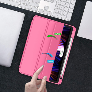 Étui de protection pour tablette <span class=keywords><strong>iPad</strong></span> <span class=keywords><strong>Pro</strong></span> 12,9 pouces et 13 pouces 2025 avec emplacement pour stylet, design adhésif arrière, modèle personnalisé avec logo animal de dessin animé - Product Image 3