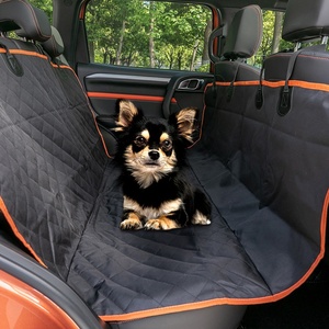 Patrón de animal sólido Fila trasera Funda de asiento de coche para perros Antideslizante Alfombrilla antisuciedad para mascotas y almohadillas Material de tela - Product Image 1