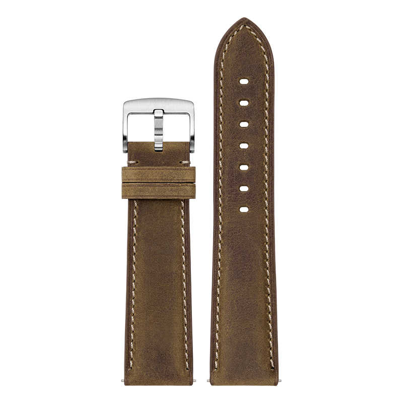 Crazy Horse Leather Watch Straps Luxury Vintage Band Logo Stitching Customization