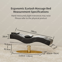 Union Win Luxe Personnalisé Pu Cils En Cuir Lit Avec Chaise Table De Massage Cosmétique Du Visage Extension De Cils Incurvé Salon Cils Lit