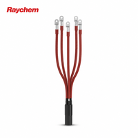 Câble Raychem 1kV 4 conducteurs avec terminal thermorétractable, manchon de dérivation à quatre doigts et cosses en cuivre