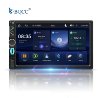 Autoradio Android double DIN 7 pouces BQCC, lecteur multimédia sans fil CarPlay, commande vocale AI, GPS pour KIA VW FORD BMW