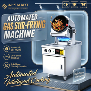 Robot de cuisine automatique en acier inoxydable de 360 mm, machine à riz frit, wok, cuisinière à gaz commerciale pour restaurant, cuisinière numérique - Product Image 3