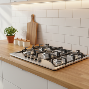 เตาแก๊สแบบประหยัดพลังงาน ทนทาน ทำจากสแตนเลส กันน้ำ เตาแก๊ส 5 หัว สำหรับใช้ในครัวเรือน รับประกัน 1 ปี - Product Image 1