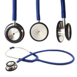 Stéthoscope double face en acier inoxydable HMYL HM-400 bleu, usage médical éducatif - Product Image 1