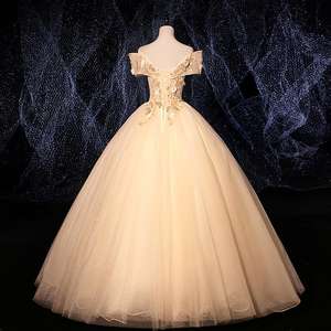 ชุดเดรสยาว<span class=keywords><strong>ทรง</strong></span>เข้ารูป สไตล์งานเลี้ยง ยาวกรอมพื้น สำหรับ<span class=keywords><strong>สอบ</strong></span>ศิลปะ 2025 <span class=keywords><strong>งาน</strong></span>เลี้ยงฤดูร้อน พิธีกรบนเวที ชุดนักร้องหญิง โชว์ร้องเพลง แบบเปิดไหล่ - Product Image 4