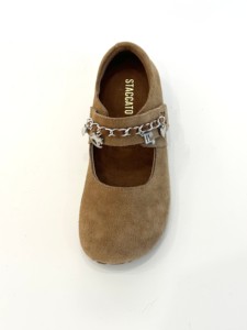 Zapatos Mary Jane de Gamuza Marrón Vintage para Niñas, Lindos Zapatos Escolares Casuales con Cierre de Velcro y Suela de Goma Antideslizante - Product Image 3