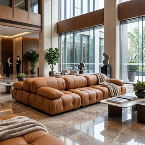 Sofá Esquinero en Forma de L de Tres Plazas, Moderno, Convertible, Ecológico, Duradero, Cómodo, de Cuero Genuino, Relleno de Esponja, Estructura de Madera - Product Image 1