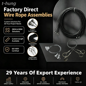 Câble de suspension en acier oxydé noir avec extrémité à boule pour suspension de luminaires et panneaux LED, couleur personnalisée disponible. - Product Image 3