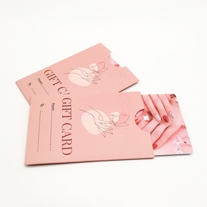 Vendita calda di plastica personalizzata unghie salone di bellezza e SPA Gift Card con custodia di carta - Product Image 1