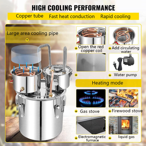 Éthanol whisky bière eau alcool distillateur équipement alcool Kits usage domestique Brandy whisky distillateurs maison brassage Machine - Product Image 4