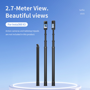 Nuevo Palo Selfie Telesin Ultra Largo de Fibra de Carbono 2.7m/106" Monopié Extensible para Insta360 X3/2 <span class=keywords><strong>Go</strong></span> <span class=keywords><strong>Pro</strong></span> para Cámara de Acción - Product Image 2