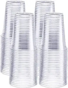 플라스틱 컵 용량 16 온스 개인 맞춤형 로고가 인쇄된 플라스틱 PET 컵