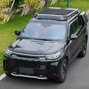 Cesta Portaequipajes de Techo de Aleación de Aluminio <span class=keywords><strong>con</strong></span> Escalera Lateral y Caja Lateral para Ford Equator 2021-2023 - Product Image 6