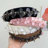 Nouvel été strass éponge Sequin bandeau bandeau cheveux accessoire de mode lumière luxe exquis accessoire de cheveux
