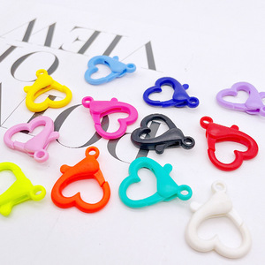 Plastic Heart Shape <b>Clip</b> <b>Buckle</b> Colorful Durable For Eyewear Mask Keychain Accessory - Product Image 1