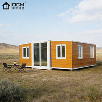 Maison conteneur extensible de 20 pieds, mini-maison préfabriquée, maison pliante de luxe à 2 chambres, hôtel modulaire, bureau de jardin