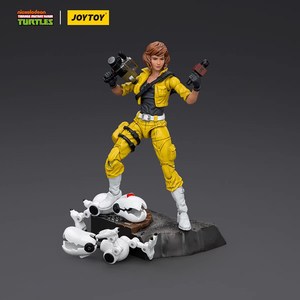 JOYTOY TMNT - April O'Neil, figurine articulée à l'échelle 1/18, modèle de collection, figurine miniature, accessoires de personnage, base - Product Image 5