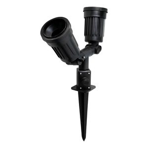 Stazione di illuminazione da giardino con puntale, supporto per 2 lampadine E27, potenza massima 2x80W, ideale per illuminare spazi esterni e giardini. - Product Image 1