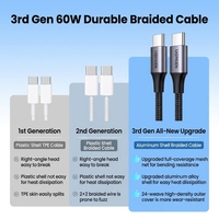 Cable de Datos Thunderbolt 4/5 con Todas las Funciones, USB 3.2 Gen2, con Proyección de Audio y Video para Computadoras