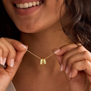 Delicado Collar con Nombre Grabado Personalizado <span class=keywords><strong>para</strong></span> <span class=keywords><strong>Mujer</strong></span>, Collar <span class=keywords><strong>de</strong></span> Acero Inoxidable Chapado en Oro <span class=keywords><strong>de</strong></span> 18K, Joyería <span class=keywords><strong>de</strong></span> Moda <span class=keywords><strong>para</strong></span> <span class=keywords><strong>Mujer</strong></span> - Product Image 1