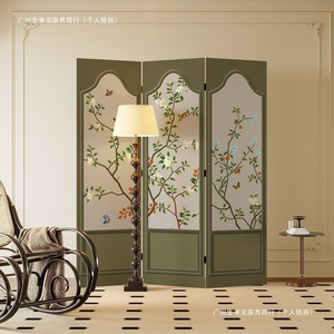 New Chinese Style Folding <b>Screen</b> Partition For Living Room Bedroom Home Use Movable Foldable Decorative Divider With Floral - Product Image 1