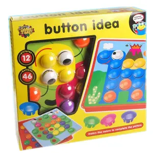 Juego de mesa de 46 piezas con botón, puzle de setas para 3 años, juguete creativo, regalos, rompecabezas educativo