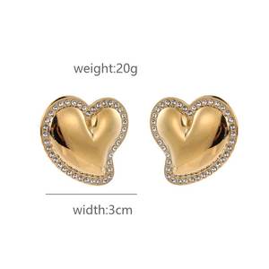 Pendientes de Aro de Acero Inoxidable con Flores Personalizadas de Alta Calidad, Diseño Hueco Chapado en Oro de 18K, Resistentes al Agua - Product Image 2