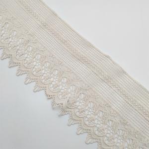 Adorno de encaje vintage festoneado de guipur de algodón hermoso de 15cm para costura y manualidades - Product Image 2