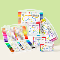 Marqueurs textiles 12/24/36/18/48 couleurs, non toxiques, lavables, marqueurs acryliques pour écrire et dessiner