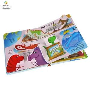 Custom Children's Lift Flap Board Books Children for Toddlers Paper Customized Offset Printing Film Lamination Double Side