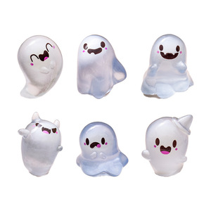 Llaveros y Colgantes Decorativos de Fantasmas Brillantes Rojos que Brillan en la Oscuridad para Halloween, Adornos Hechos a Mano para Escritorio, Regalos Festivos - Product Image 5