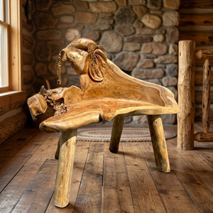 Handcrafted Teak Wood Carved <b>Elephant</b> Rectangle Side Table-Durable Eco-friendly Lightweight Tabletop Installation Traditional - Product Image 3