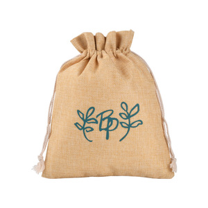 Bolsas de Lino con Cordón de Estilo Vintage para el Mercado de Agricultores, Almacenamiento de Artículos Pequeños, Impresión de Logotipo Personalizado - Product Image 3