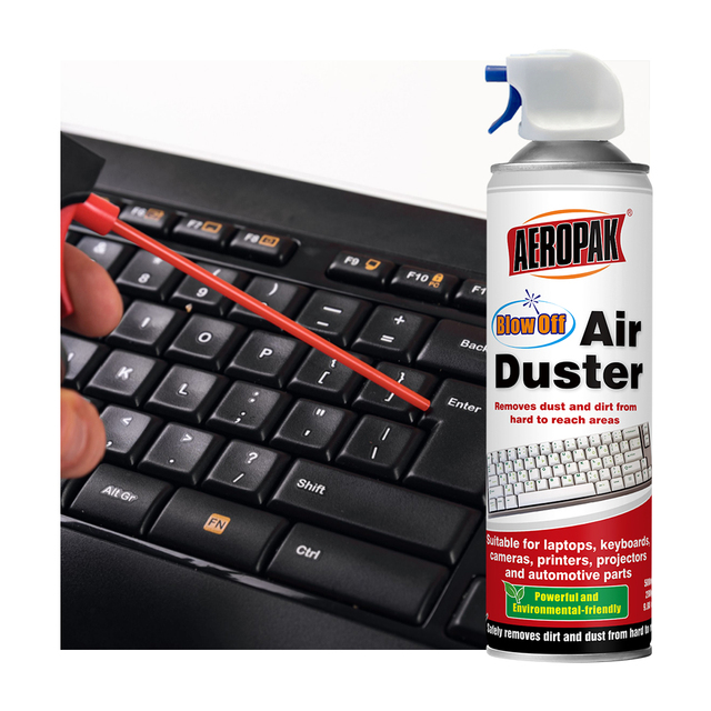 Aeropak 500ml Aerosol Tin Bottle Dust-Off Air DME LPG CO2 Gas Compressed Air Spray Cleaner for Car Care Products
