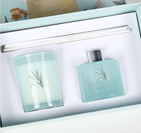 Marque distributeur d'usine Mini 50ml 50g Multi Scents Reed Diffuseur et ensemble de bougies Coffret cadeau
