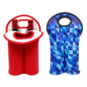 <span class=keywords><strong>Bolsa</strong></span> de Vino Personalizada para 2 Botellas, Funda Enfriadora de Vino con Marca Personalizada, <span class=keywords><strong>Bolsa</strong></span> de Transporte para Vino, Funda Enfriadora de Regalo - Product Image 1