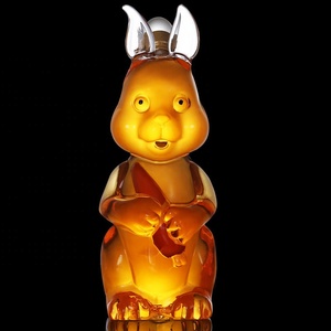 Bouteille de liqueur en verre en forme de lapin de 1 L personnalisée, bouteille de <span class=keywords><strong>vodka</strong></span>, whisky, carafe à vin avec bouchon en verre - Product Image 6