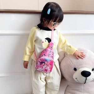 몬스터 헌트 어린이 가방 한국어 버전 만화 트렌디 멋진 Kpop 어린 소녀 싱글 숄더 가슴 가방 미니 크로스바디 백 - Product Image 3