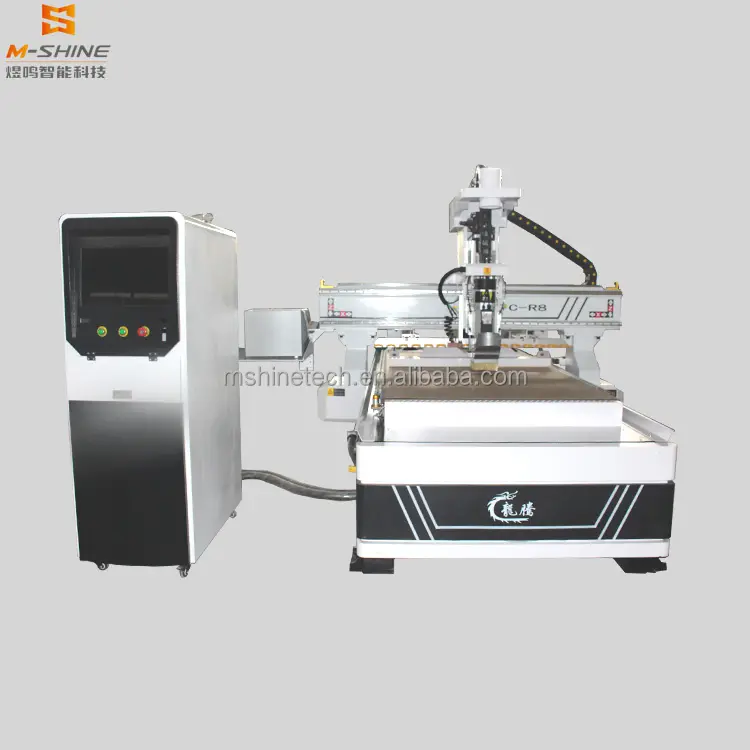 Fully automatic CNC cutting machine connection Automatic labeling atc cnc router 1325