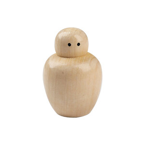 Ensemble de figurines en bois pour enfants, jouet artisanal à faire soi-même avec yeux imprimés et finition vernie, pour les enfants de 2 à 4 ans - Product Image 3