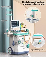 Nouveau Kit Médical de Jeu KK : Ensemble Éducatif en Plastique pour Jeu de Rôle de Docteur avec Électrocardiographe et Chariot d'Injection Double