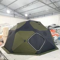 Dôme géodésique transparent préfabriqué chauffé de luxe pour hôtel écologique, tente ronde imperméable, tente de désert, glamping