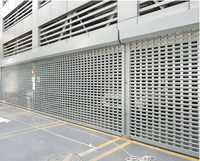 Porte à volet roulant creuse en alliage d'aluminium antivol Porte à volet roulant ventilée à poinçonnage électrique